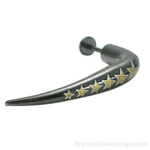 Buffalo Internally in Laser Threaded Labret Body Jewelry